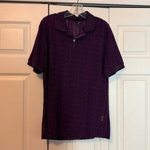 Men’s Purple Knit Polo